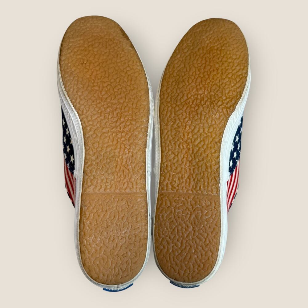 Keds American Flag USA Canvas Sneakers Women Size 9 Lace Up Red White Blue Stars - Picture 6 of 9